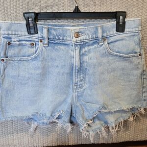 Abercrombie & Fitch Blue Distressed Jean Shorts